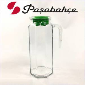 Paşabahçe 80051 Köşem Kapaklı Şık Kaliteli Cam Sürahi 1000 cc