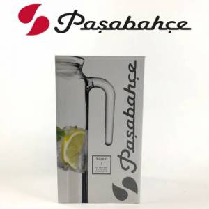 Paşabahçe 80051 Köşem Kapaklı Şık Kaliteli Cam Sürahi 1000 cc