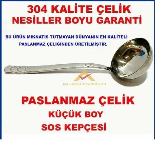 304 KALİTE PASLANMAZ ÇELİK KÜÇÜK BOY SOS KEPÇESİ