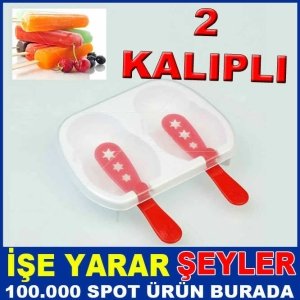 İKİLİ MEYBUZ KALIBI MEYVELİ DONDURMA KALIBI