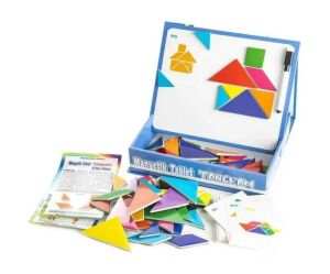 Manyetik Tablet Tangram Yazı Tahtası Eğitici, Öğretici ve Zeka Geliştirici 96 Parça Oyun