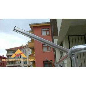 Takas Yuvarlak Küpeşte Alüminyum Balkon Çamaşır Kurutma Askısı