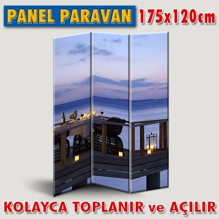 GÖRSELLİ KATLANIR PANEL BÖLME SİSTEMİ - OKYANUSTA BİR MASA