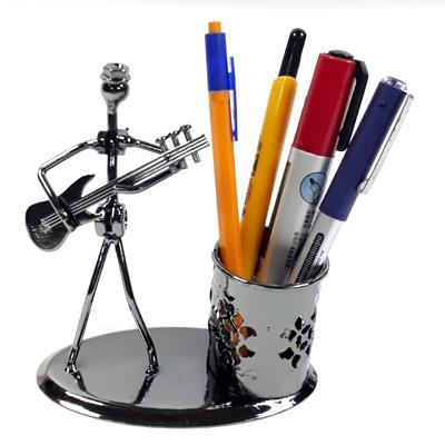 Müzisyen Modeli 7 Demir Masa Üstü Kalemlik 13x13x6 Cm