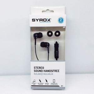 Syrox Kulakiçi Mikrofonlu Kulaklık 3.5 Jack Girişli K1