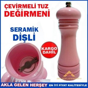 Ücretsiz Kargo GURME SERAMİK DİŞ ÇEVİRMELİ TUZ DEĞİRMEN SETİ KD