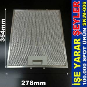 278x354mm ANKASTRE ASPİRATÖR ALÜMİNYUM FİLTRE