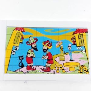 67 Parça Hacivat Karagöz Eğitici Öğretici Plastik Blok Lego Puzzle