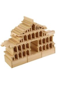 Özel Çantalı Blokları Ahşap Yapı Bloğu iri 101 Parça %100 Yerli Ultra Düzgün Kesim Ahşap Mdf Oyuncak