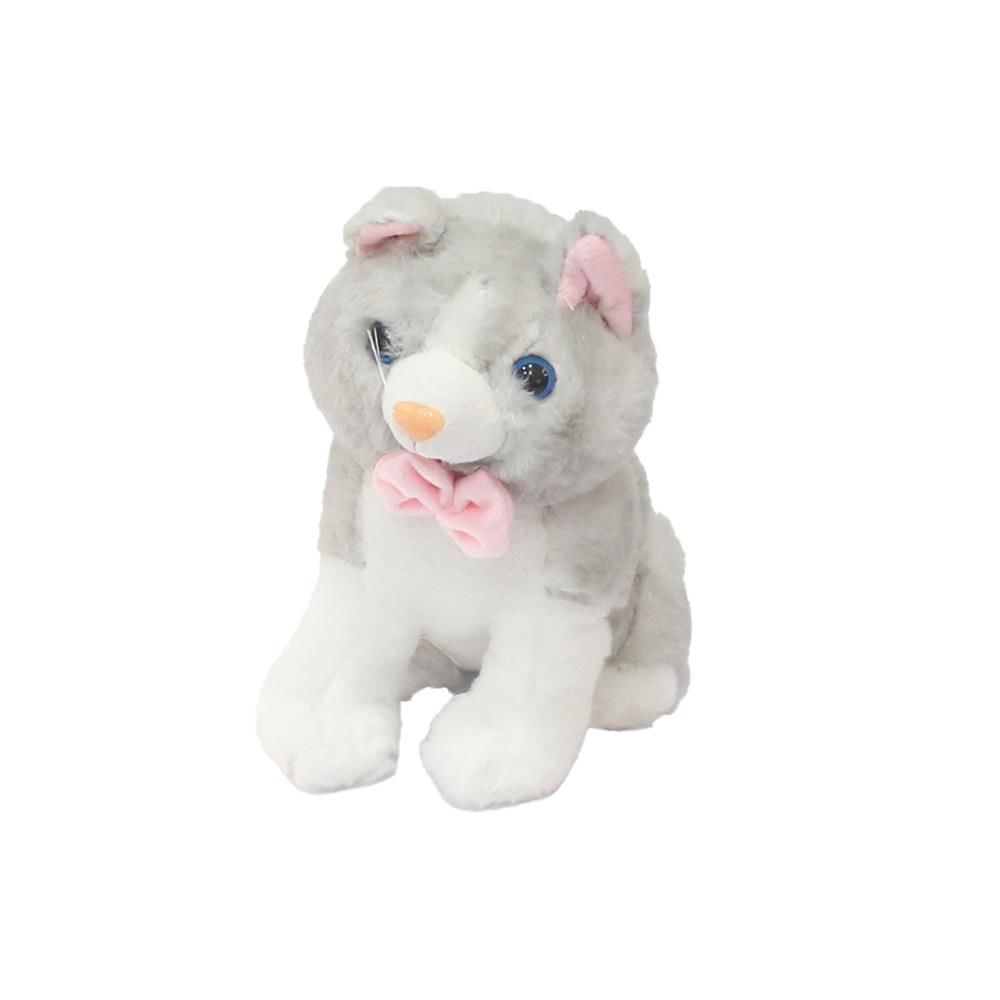 Miyavlayan Sesli Kedi Peluş Oyuncak 22 cm