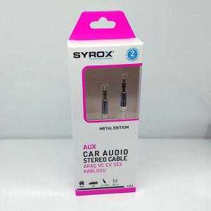 Syrox Aux Kablosu Araç İçi ve Ev İçin 3.5mm Jack 1 metre C-20