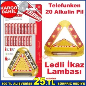 Telefunken Araç uyarı ışık sistemi 10ad AA+10ad AAA 20  Kalem Pil