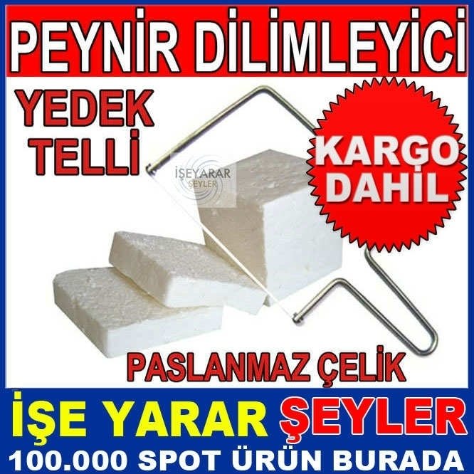 ÜcretsizKargo PASLANMAZ ÇELİK PEYNİR DİLİMLEYİCİ YEDEK TEL HEDİYE