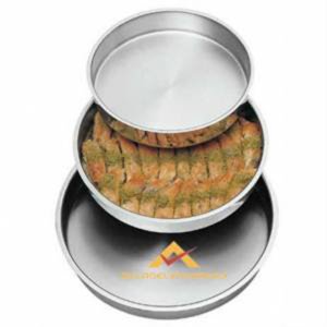 Fırın Tepsileri baklava,börek,fırın yemekleri için 26-28-32cm 3adet paslanmaz çelik fırın tepsi seti