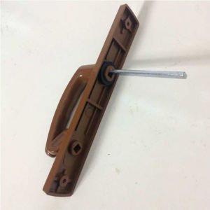 2 Adet Kaliteli Sert Plastik Kilitli PVC Kaplama WC Kapı Kolu Seti Kahverengi WC Kapı Kolu