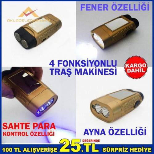 4 Fonksiyonlu Şarjlı Fenerli Traş Makinesi i