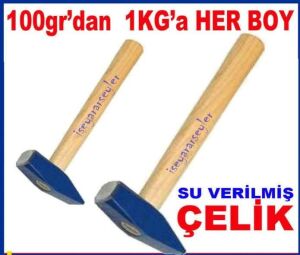 AHŞAP SAPLI ÇELİK ÇEKİÇ 100gr ENİYİ UCUZ FİYATLA