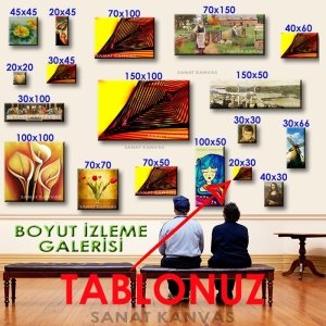 METAL YAPRAK-DETAY 7 değişen ölçü ORİJİNAL KANVAS TABLO