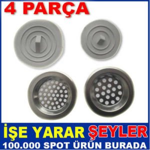 4 PARÇA LAVABO SÜZGECİ VE LAVABO TIKACI SETİ