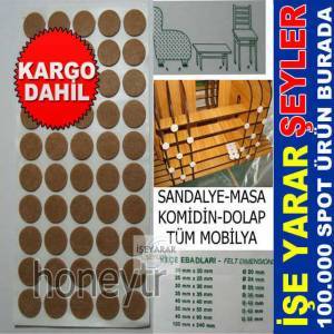 30x30mm SANDALYE,MOBİLYA ZEMİN KORUYUCU KEÇE
