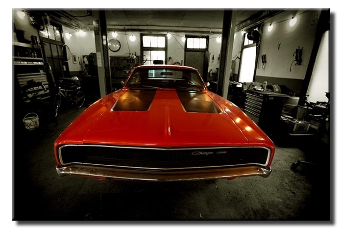 ESKİ DODGE CHARGER 6 değişen ölçü ORİJİNAL KANVAS TABLO