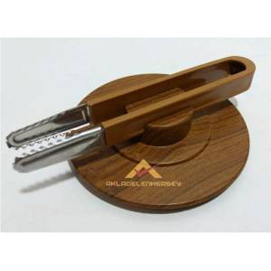 Ahşap görünümlü buz kovası çift kat plastik cidarlı izoleli büyük boy kapaklı buz kovası özel maşalı