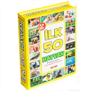 İlk 50 Hayvan Kartları Çocuklar İçin Eğitici ve Zeka Geliştirici Oyun Kartları