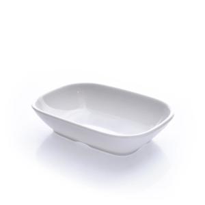 Beyaz Melamin6 Adet 21.5x14.5 cm Oluklu Çukur Salata Tabağı Sağlıklı Hijyenik