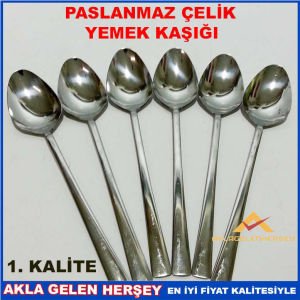 DÜZ DESEN PASLANMAZ ÇELİK 1. KALİTE YEMEK KAŞIĞI