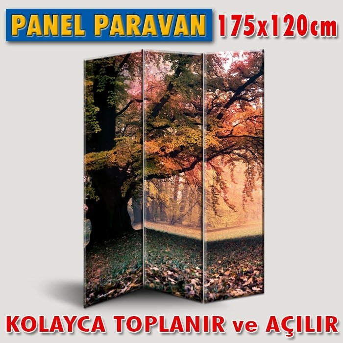 GÖRSELLİ KATLANIR PANEL BÖLME SİSTEMİ - AĞAÇLARIN YAPRAKLARI