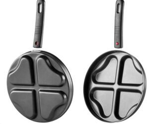 Papila Kek,omlet,crep,pasta için kalp hazneli geçmeli saplı yapışmaz  Romantik Tava kaliteli 24  cm