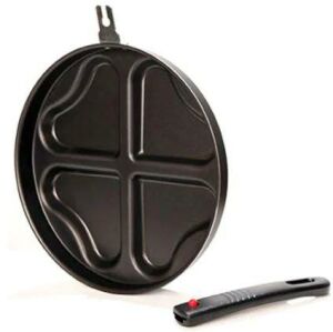 Papila Kek,omlet,crep,pasta için kalp hazneli geçmeli saplı yapışmaz  Romantik Tava kaliteli 24  cm