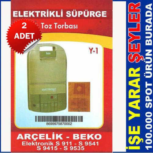 2 ADET ARÇELİK ELEKTRİKLİ SÜPÜRGE TOZ TORBASI