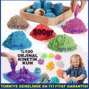 Renkli Kinetik Kum 500gr Uzay Kumu,Kinetic Sand,Sihirli Akıllı Kum,Premium Oyun Kumu Kurumayan Kum