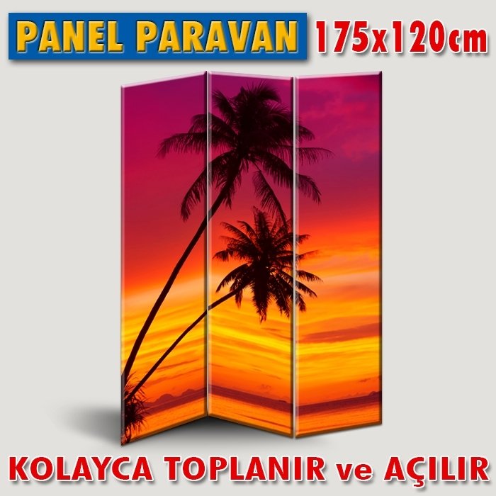 GÖRSELLİ KATLANIR PANEL BÖLME SİSTEMİ - TROPİK KIRMIZI