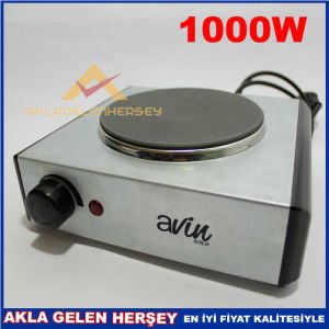 İNOX ÇELİK GÖVDE TEKLİ ELEKTRİKLİ OCAK 1000W