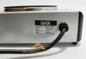 İNOX ÇELİK GÖVDE TEKLİ ELEKTRİKLİ OCAK 1000W