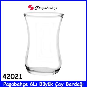 Paşabahçe 6Lı Büyük Çay Bardağı 42021 Kalileti Cam Ürün