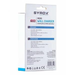 Syrox Duvar Şarjı Mikro Usb Kablo 2 Amper 1 Metre  J15