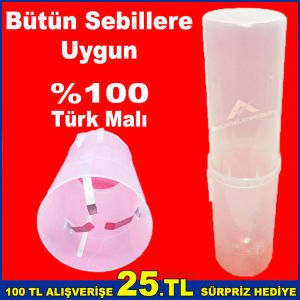 URVE Plastik ve Karton Bardaklara Uyumlu Sebil Bardaklığı Bütün Sebillere Uygun Cup Dispenser