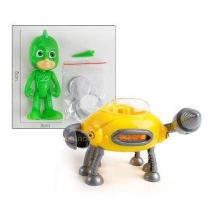 Pj Masks Karakterler Gekko Action Figure Oyuncaklar 8cm Kertenkele ve Taso Fırlatan Kollu Araç