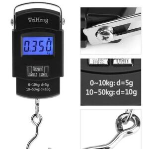 Elektronik Hassas Terazi 50kg Kapasite Dijital El Kantarı Çelik Askılıklı Terazi Tartı 10gr Hassasiyet