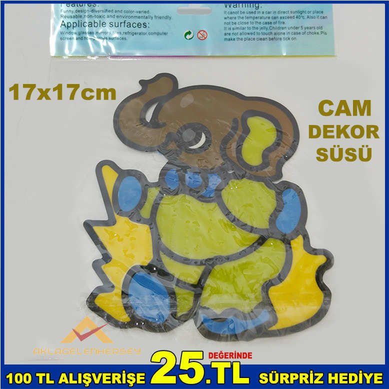 SİHİRLİ MAGİC JEL VİTRAY MİKİ FİL DEKOR CAM SÜSÜ