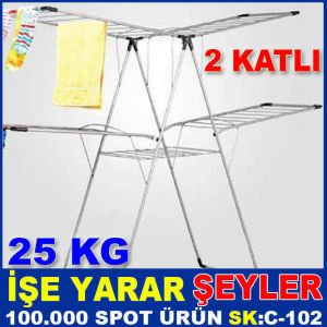 2 KATLI 32.5m ÇAMAŞIR KURUTMALIĞI ÇAMAŞIRLIK