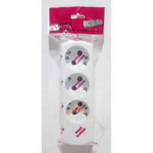 Kablosuz Topraklı 3lü Priz Üçlü Klemens