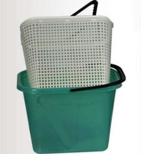 350x250x260 Profesyonel süzgeçli balıkçı kovası