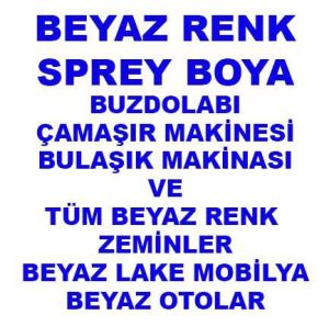 1.KALİTE BÜYÜK BOY 200-250ml SPREY BOYA KALICI ETKİLİ RENK SEÇENEKLERİYLE TÜM RENKLER MEVCUT -1 beyaz