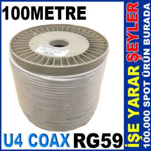 100mt KABLO 0057 RG59 U-4 UYDU TV ANTEN KABLOSU