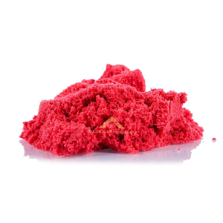 Renkli Kinetik Kum 500gr Uzay Kumu,Kinetic Sand,Sihirli Akıllı Kum,Premium Oyun Kumu Kurumayan Kum kırmızı