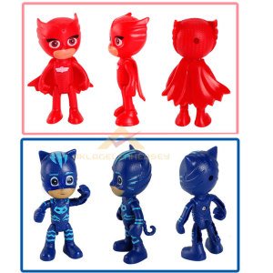 Pj Masks 6 Adet Oyun Karakterleri Action Figure Eğlenceli Sert Plastik Oyuncaklar 8-10cm